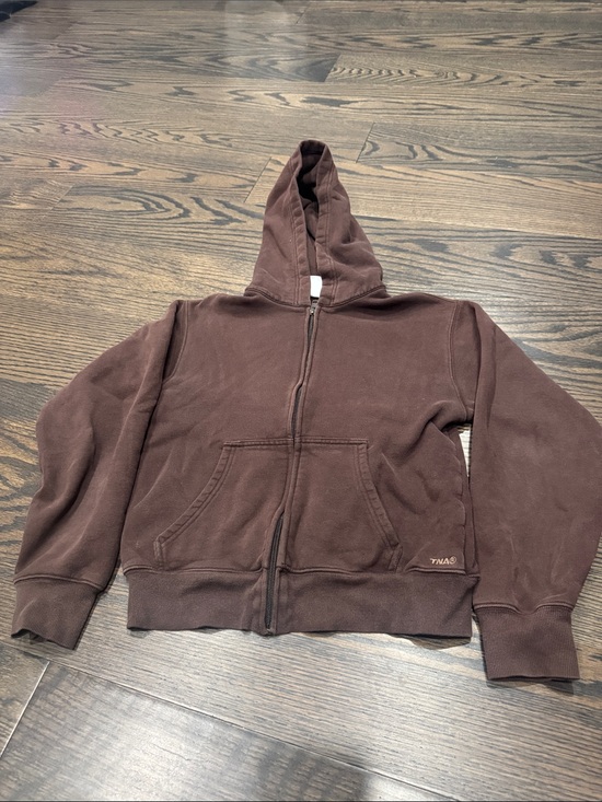 Aritzia Sweaters - Aritzia Brown Full-Zip Hoodie Sweatshirt